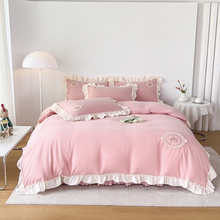 91家纺网 家纺一手货源 找家纺 （总）yyds网供 2023新款法式皇冠花边款公主风床单款床裙款四件套-风格二【有买家秀】 