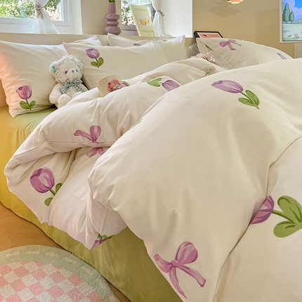 91家纺网 家纺一手货源 找家纺 （总）红馆 2023新款12868全棉印花四件套