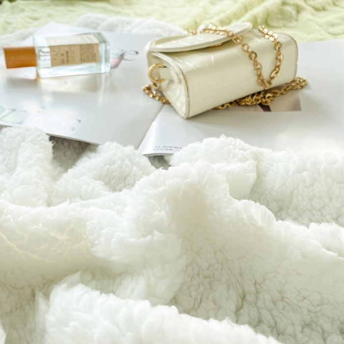 91家纺网 家纺一手货源 找家纺 2023不被定义的多巴胺A类双面塔芙绒羊羔绒毛毯办公室午睡盖毯子直播 浅浅花漾-绿