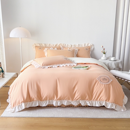 91家纺网 家纺一手货源 找家纺 （总）yyds网供 2023新款法式皇冠花边款公主风床单款床裙款四件套-风格二【有买家秀】 