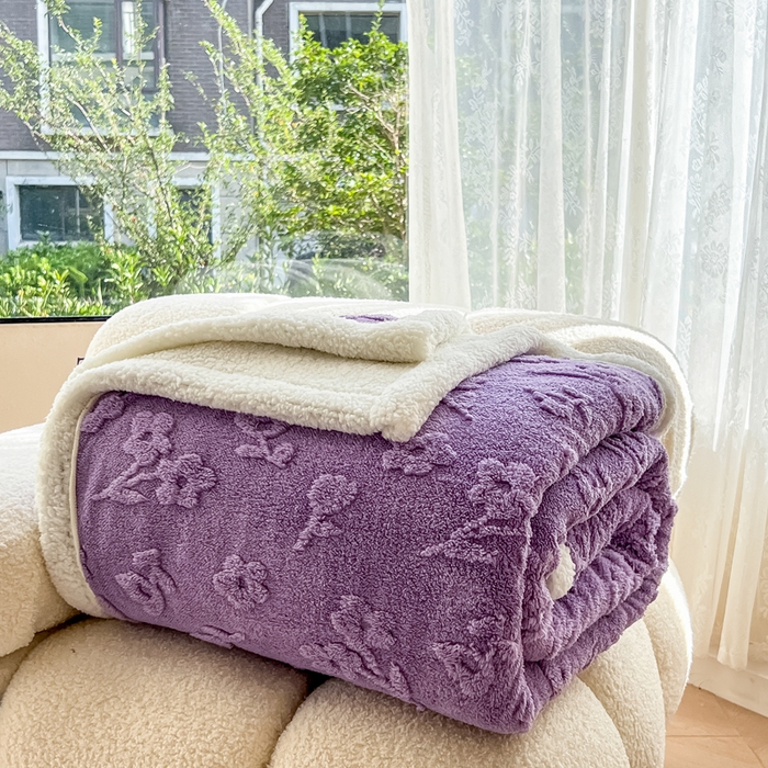 91家纺网 家纺一手货源 找家纺 2023不被定义的多巴胺A类双面塔芙绒羊羔绒毛毯办公室午睡盖毯子直播 花岛