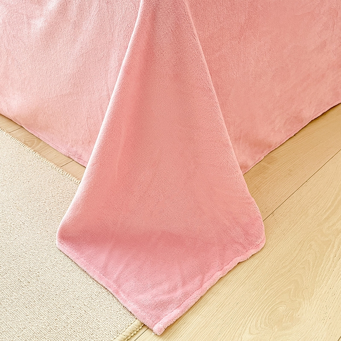 91家纺网 家纺一手货源 找家纺 桃子 2023新款ins小清新韩系卡通少女心奶油兔子加厚牛奶绒系列四件套-第一批 绒-花漫