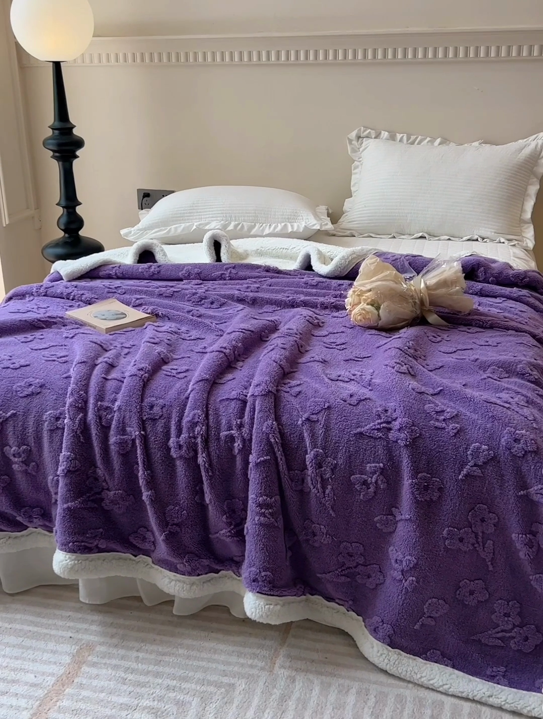 91家纺网 家纺一手货源 找家纺 2023不被定义的多巴胺A类双面塔芙绒羊羔绒毛毯办公室午睡盖毯子直播 花岛