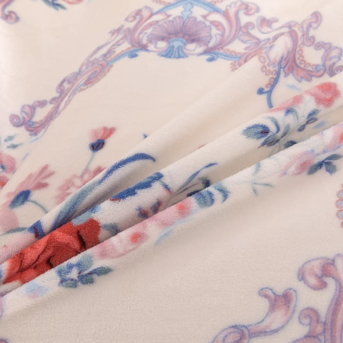 91家纺网 家纺一手货源 找家纺 首选 2023新款韩版花边牛奶绒四件套 巴黎恋人-白