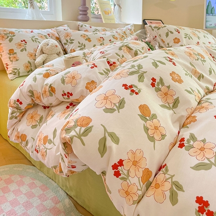 91家纺网 家纺一手货源 找家纺 （总）红馆 2023新款12868全棉印花四件套