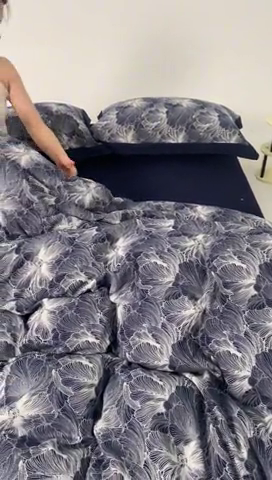 91家纺网 家纺一手货源 找家纺 （总）安莱生活 2023新款花海系列色织双层纱工艺款宽边高奢四件套