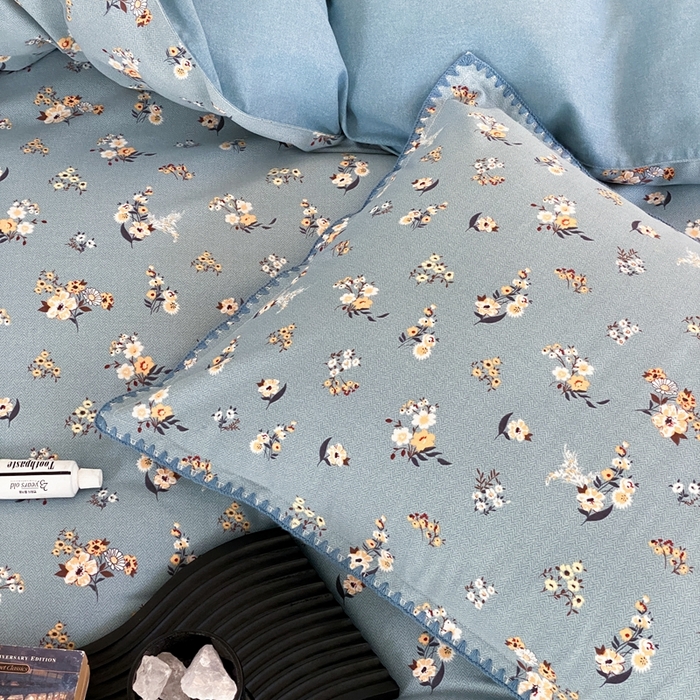 91家纺网 家纺一手货源 找家纺 旷野 2023秋冬磨毛碎花四件套 小贵妇-兰