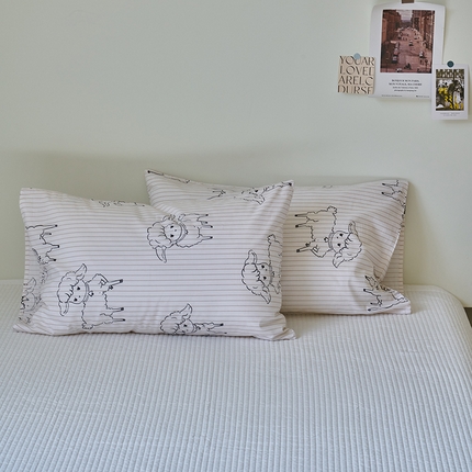 91家纺网 家纺一手货源 找家纺 窝米2023新品13370全棉印花单品系列枕套