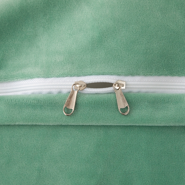 91家纺网 家纺一手货源 找家纺 优姿家纺 2024新品8.5斤德芙绒韩版床裙绣花保暖四件套 时尚玫瑰浅绿