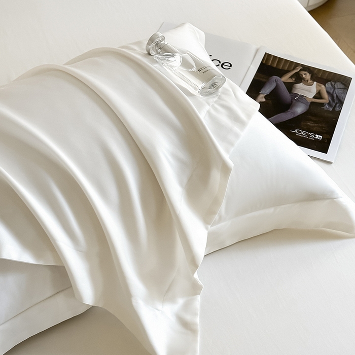 91家纺网 家纺一手货源 找家纺 618家纺 2023新款50S100支长绒棉全棉纯棉纯色四件套 纯色本白