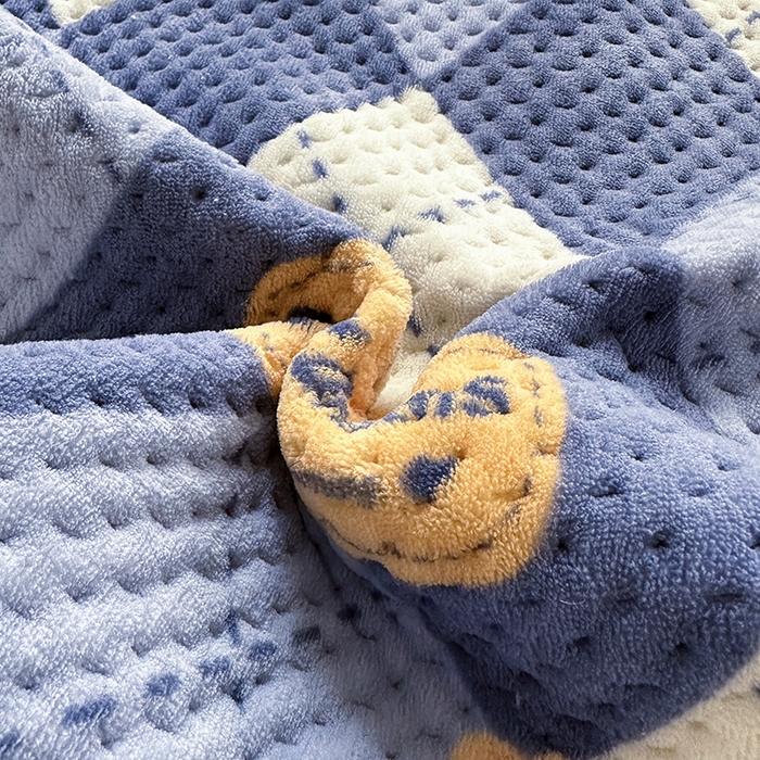 91家纺网 家纺一手货源 找家纺 胜权 2024款高克重牛奶绒夹棉单床盖单件保暖床盖三件套 英伦时光