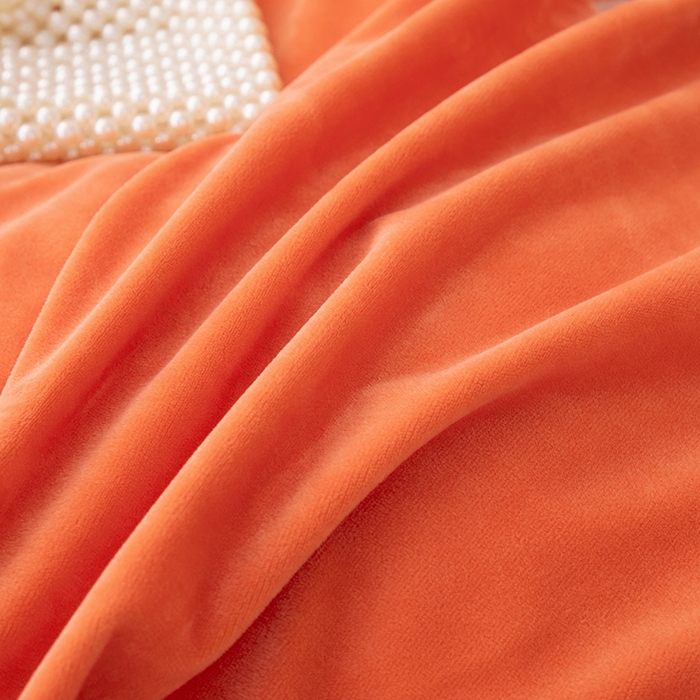 91家纺网 家纺一手货源 找家纺 优姿家纺 2024新品8.5斤德芙绒韩版床裙绣花保暖四件套 绽放香妃桔