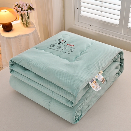 91家纺网 家纺一手货源 找家纺 （总）易展 2023新款华夫格无染大豆纤维被