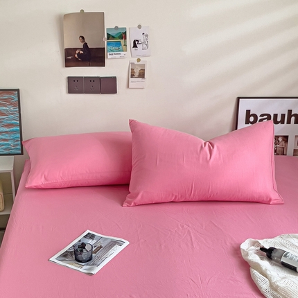 91家纺网 家纺一手货源 找家纺 （总）六巷胡同 2023新款32支全棉纯色水洗棉单枕套