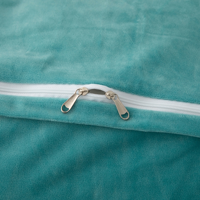 91家纺网 家纺一手货源 找家纺 优姿家纺 2024新品8.5斤德芙绒韩版床裙绣花保暖四件套 今生有约湖兰