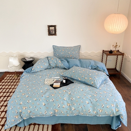 旷野 2023秋冬磨毛碎花四件套 小贵妇-兰