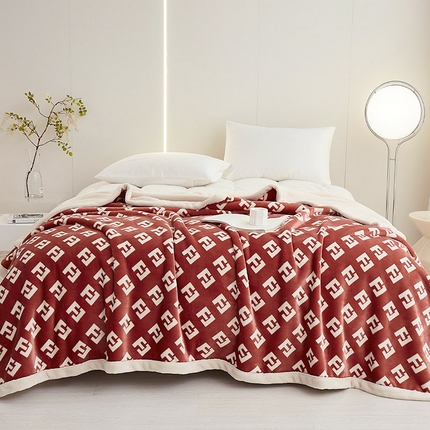 91家纺网 家纺一手货源 找家纺 肖恩毯业 2025新款欧棉绒休闲四季毯毛毯盖毯 杜比