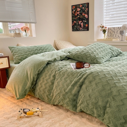 91家纺网 家纺一手货源 找家纺 （总）七七 2025新款兔兔绒兔毛绒四件套