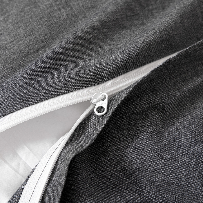 91家纺网 家纺一手货源 找家纺 安莱生活 2023新款花海系列色织双层纱工艺款宽边高奢四件套 花海-深灰