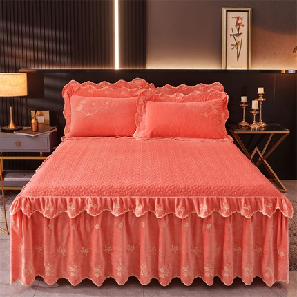 91家纺网 家纺一手货源 找家纺 （总）2023 恒爱家纺 花好月圆宝宝绒单床裙