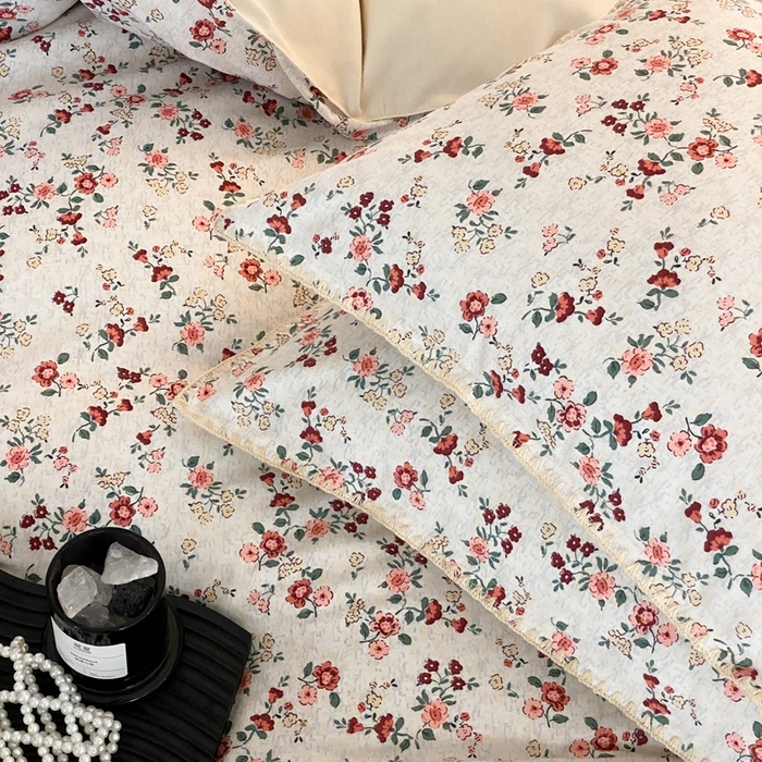 91家纺网 家纺一手货源 找家纺 旷野 2023秋冬磨毛碎花四件套 繁花