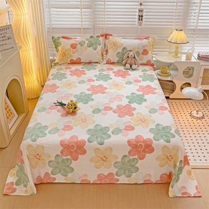 名兮家居 2023新款高克重牛奶绒床单 倾城