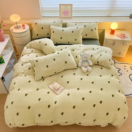 91家纺网 家纺一手货源 找家纺 （总）三朵家纺 2023新款牛奶绒混搭系列四件套