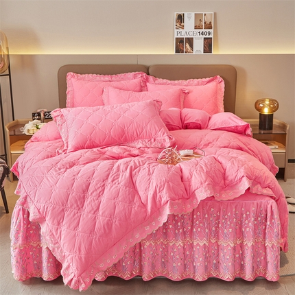 91家纺网 家纺一手货源 找家纺 （总）2023 恒爱家纺 13372甜蜜公主床裙四件套