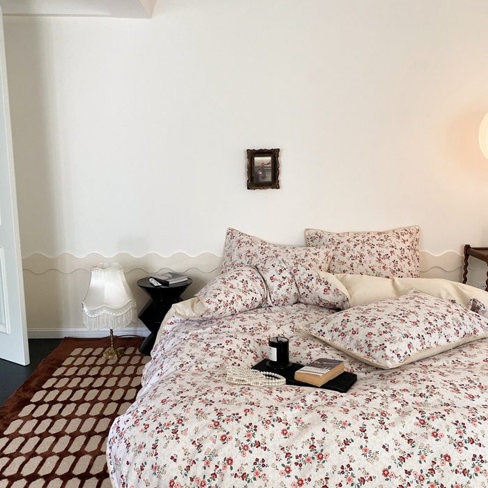 91家纺网 家纺一手货源 找家纺 旷野 2023秋冬磨毛碎花四件套 繁花