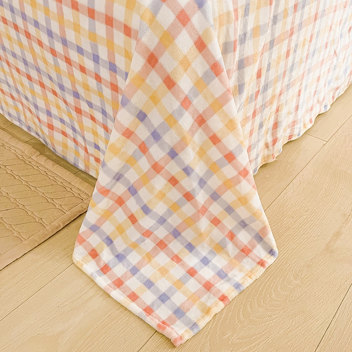 91家纺网 家纺一手货源 找家纺 金爱家 2023新款ins小清新韩系卡通少女心奶油兔子加厚牛奶绒系列四件套 绒-蜜桃朵朵