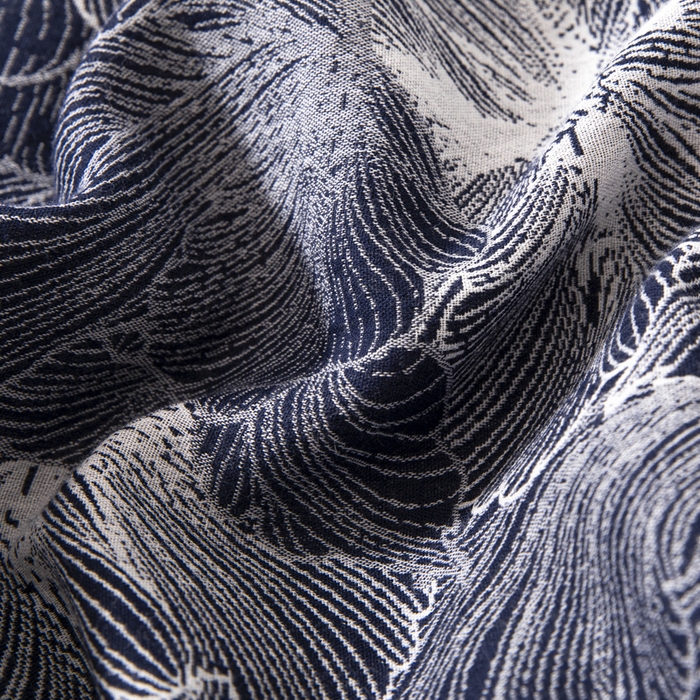 91家纺网 家纺一手货源 找家纺 （总）安莱生活 2023新款花海系列色织双层纱工艺款宽边高奢四件套