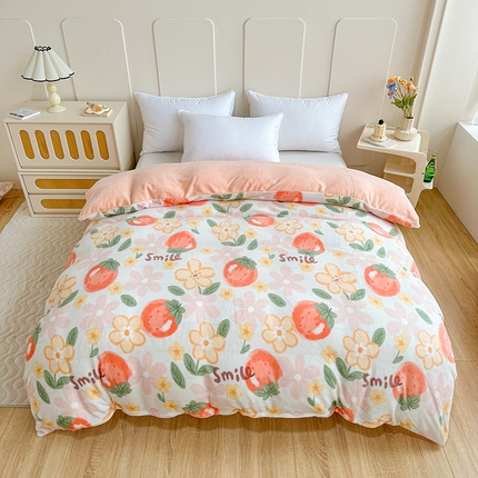 91家纺网 家纺一手货源 找家纺 (总) 卡普家居2025新款加厚保暖牛奶绒系列--单品被套