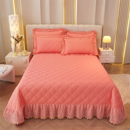 91家纺网 家纺一手货源 找家纺 2023 恒爱家纺 13372甜蜜公主单床盖 梦想粉