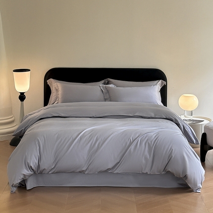 91家纺网 家纺一手货源 找家纺 （总）618家纺 2023新款50S100支长绒棉全棉纯棉纯色四件套