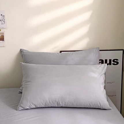 91家纺网 家纺一手货源 找家纺 六巷胡同 2023新款32支全棉纯色水洗棉单枕套 藤萝紫