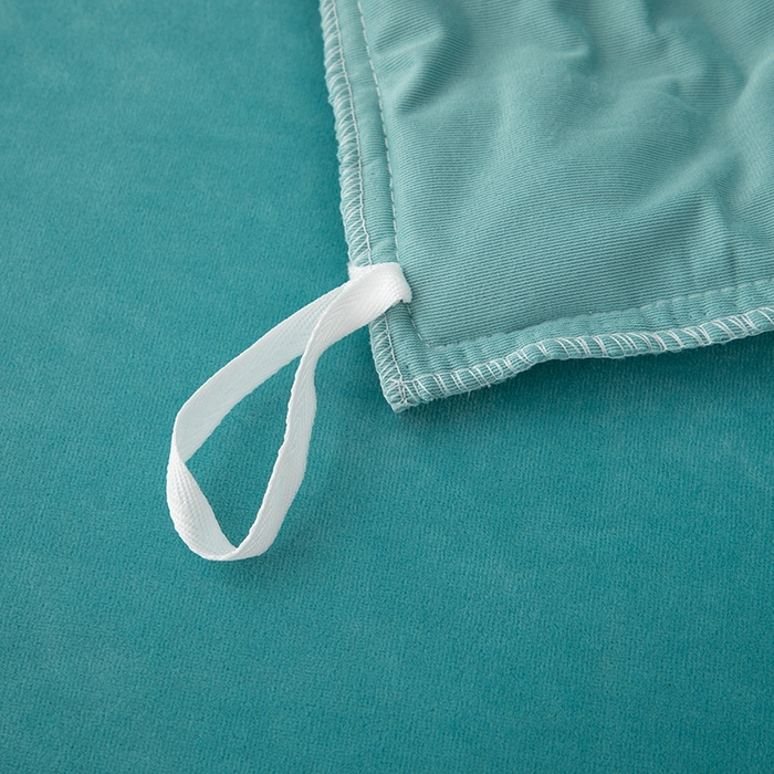 91家纺网 家纺一手货源 找家纺 优姿家纺 2024新品8.5斤德芙绒韩版床裙绣花保暖四件套 今生有约湖兰