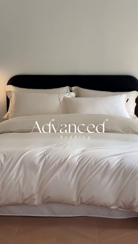 91家纺网 家纺一手货源 找家纺 618家纺 2023新款50S100支长绒棉全棉纯棉纯色四件套 纯色元气白桃