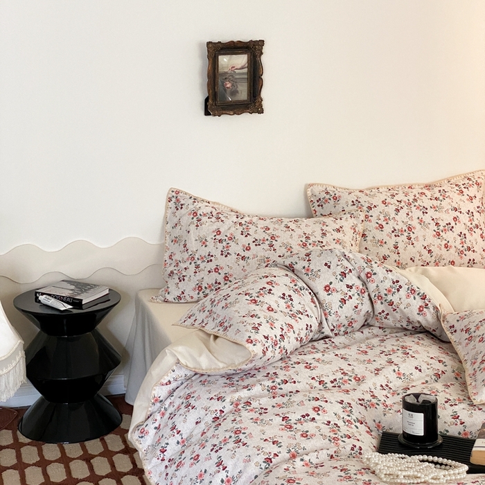 91家纺网 家纺一手货源 找家纺 旷野 2023秋冬磨毛碎花四件套 繁花