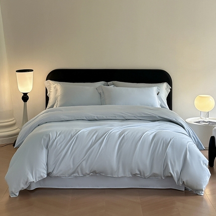 91家纺网 家纺一手货源 找家纺 （总）618家纺 2023新款50S100支长绒棉全棉纯棉纯色四件套