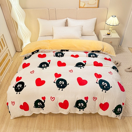 91家纺网 家纺一手货源 找家纺 (总) 卡普家居2025新款加厚保暖牛奶绒系列--单品被套