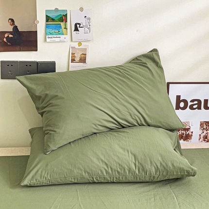 91家纺网 家纺一手货源 找家纺 （总）六巷胡同 2023新款32支全棉纯色水洗棉单枕套