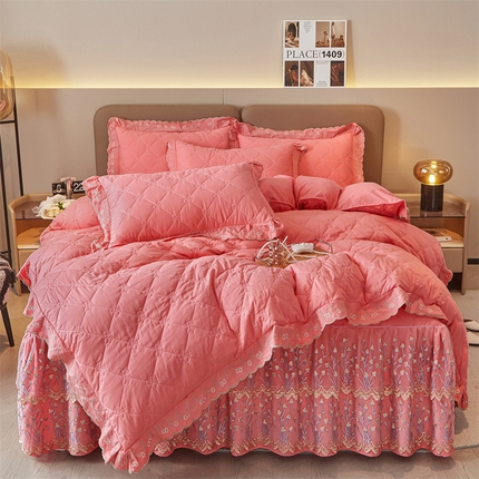 91家纺网 家纺一手货源 找家纺 （总）2023 恒爱家纺 13372甜蜜公主床裙四件套