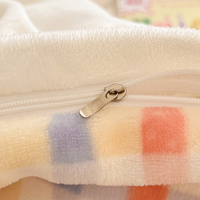 91家纺网 家纺一手货源 找家纺 金爱家 2023新款ins小清新韩系卡通少女心奶油兔子加厚牛奶绒系列四件套 绒-蜜桃朵朵