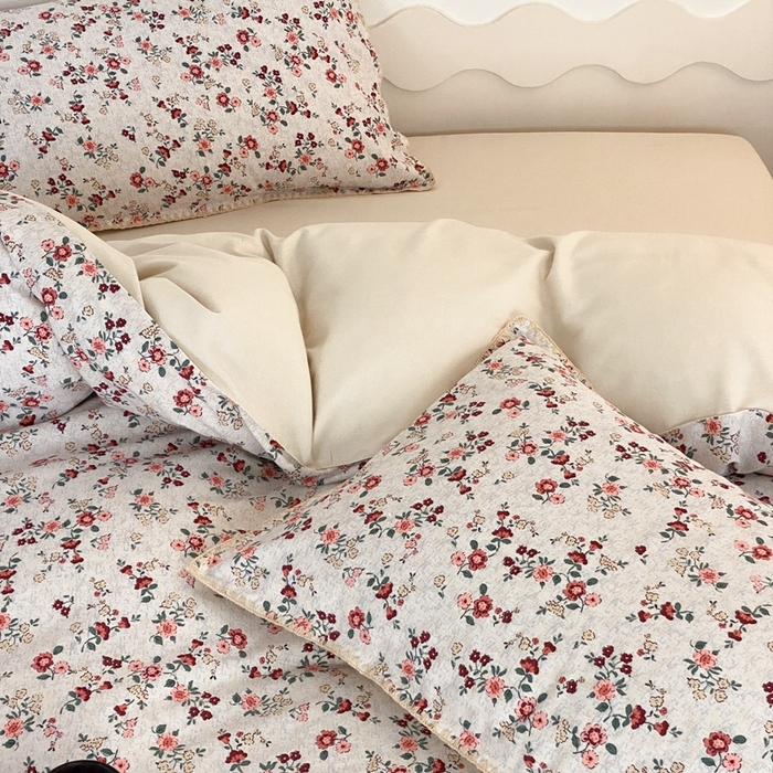 91家纺网 家纺一手货源 找家纺 旷野 2023秋冬磨毛碎花四件套 繁花