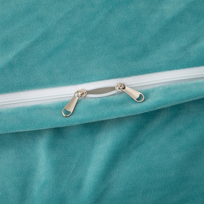 91家纺网 家纺一手货源 找家纺 优姿家纺 2024新品8.5斤德芙绒韩版床裙绣花保暖四件套 绽放湖兰