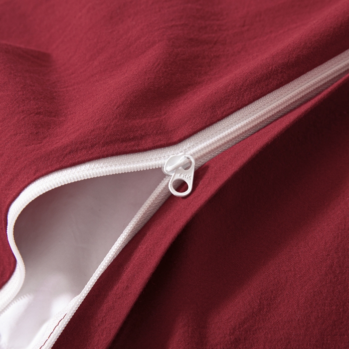 91家纺网 家纺一手货源 找家纺 安莱生活 2023新款花海系列色织双层纱工艺款宽边高奢四件套 花海-朱红