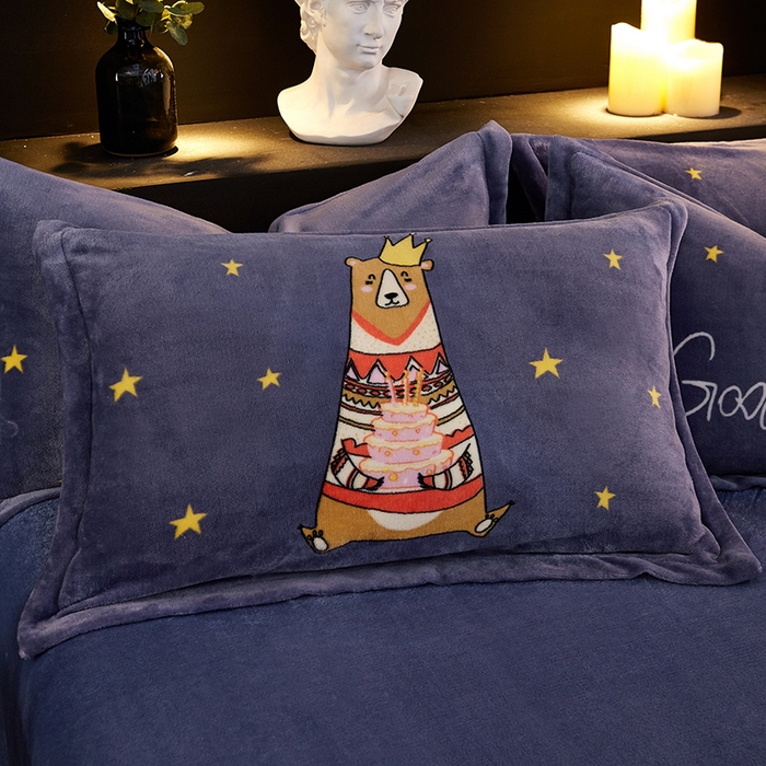 91家纺网 家纺一手货源 找家纺 KT猫 2024卡通法莱绒牛奶绒四件套星雨心愿