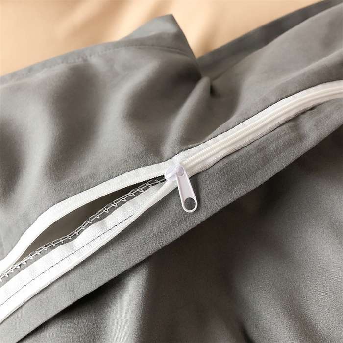 91家纺网 家纺一手货源 找家纺 盛秋家纺 2025新款洛伦-麻绳款系列四件套 奶茶+高级灰