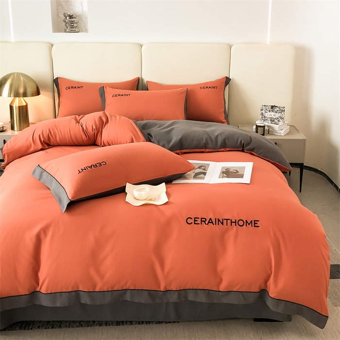 91家纺网 家纺一手货源 找家纺 盛秋家纺 2025新款洛伦-麻绳款系列四件套 亚麻咖+高级灰