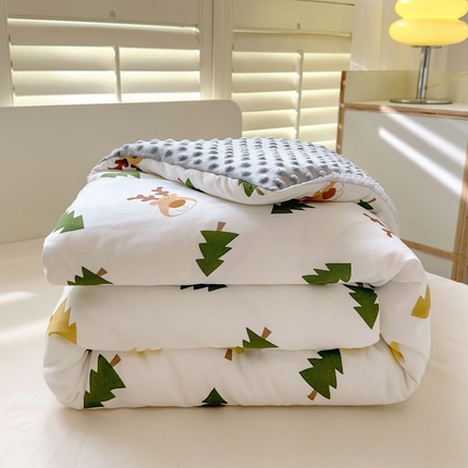 91家纺网 家纺一手货源 找家纺 （总）希诺家居 2023新款豆豆被全棉A类双层纱婴幼儿豆豆被可拆洗学生宿舍被子